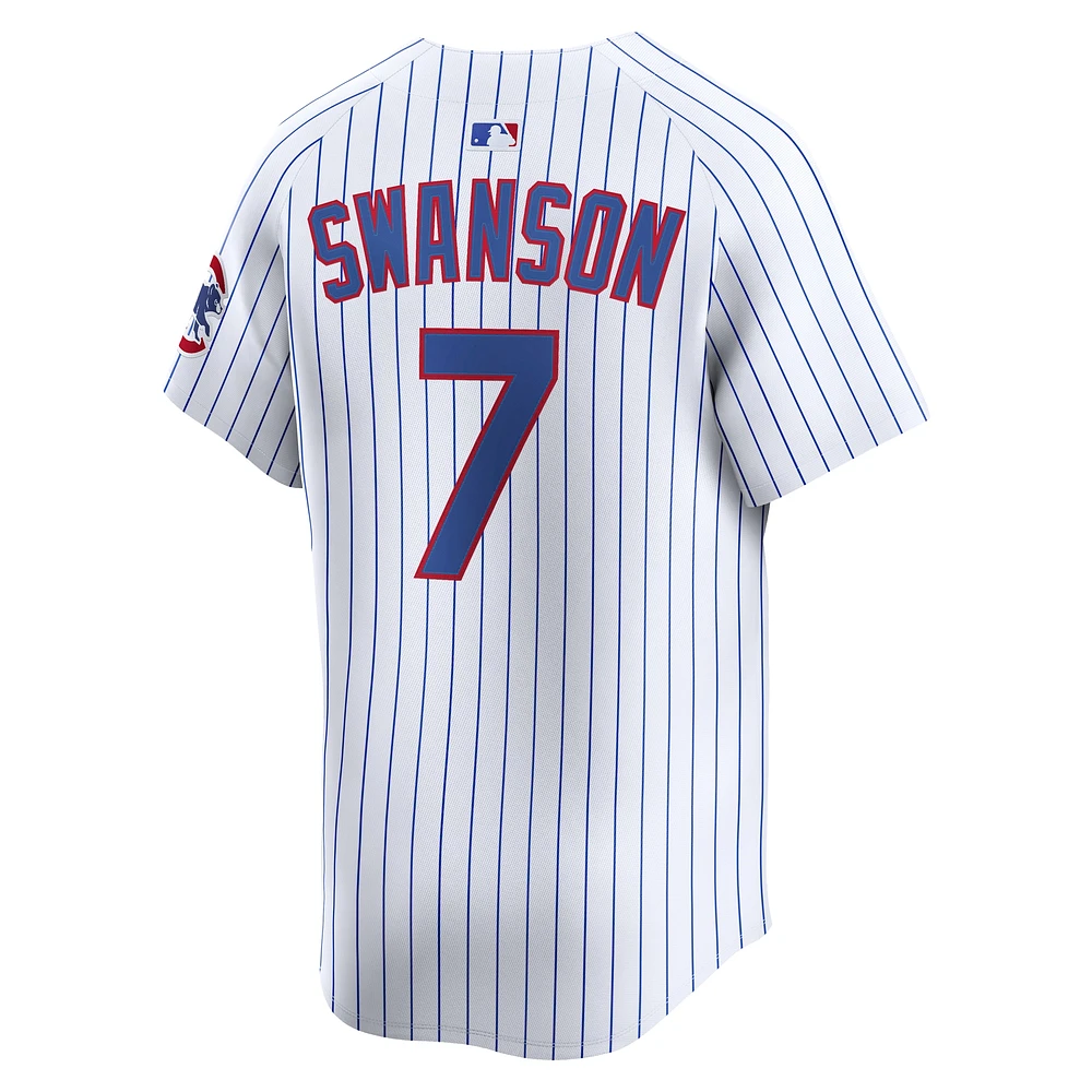 Maillot Nike Dansby Swanson blanc pour homme, édition limitée, domicile des Chicago Cubs