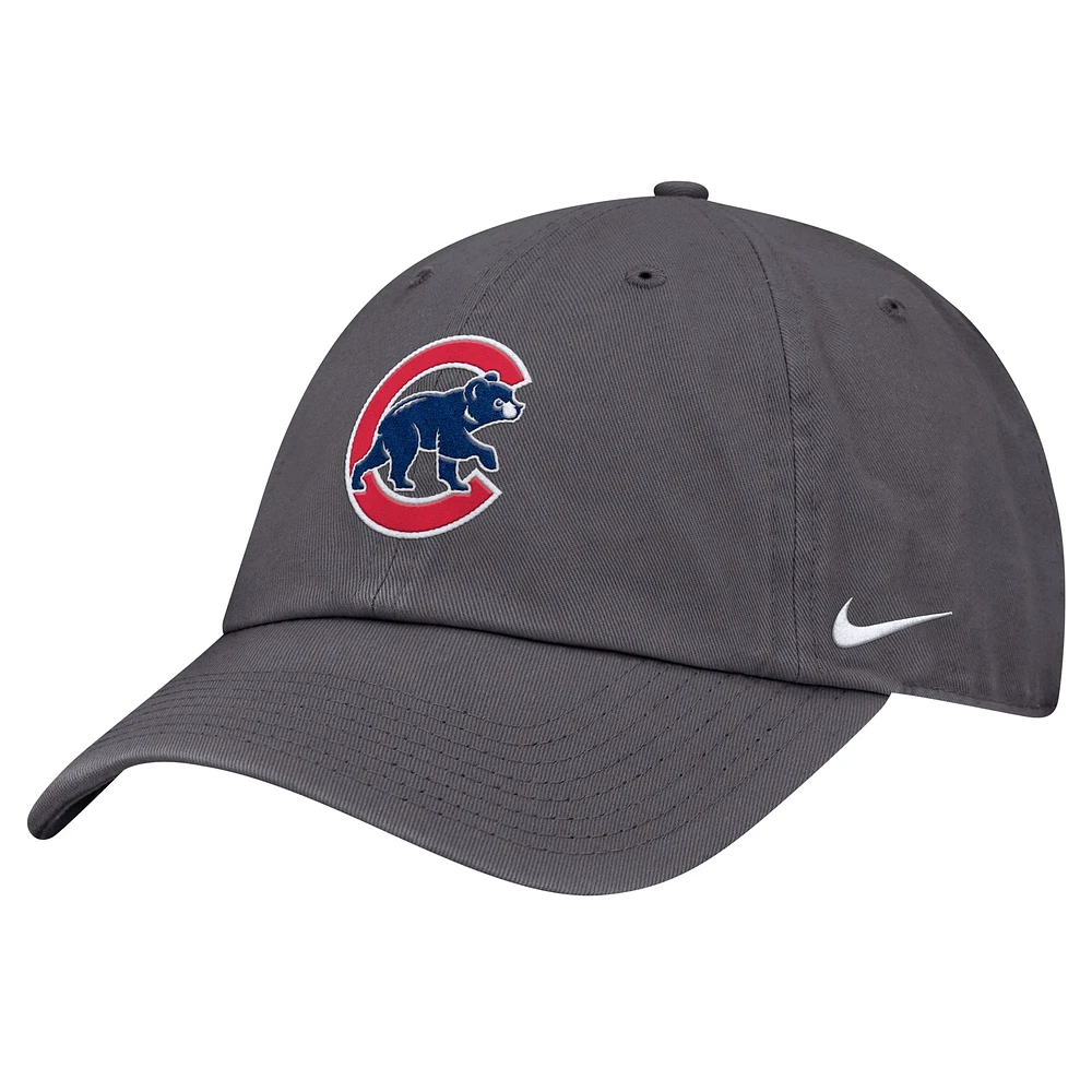 Casquette ajustable Nike Chicago Cubs Club pour homme, gris