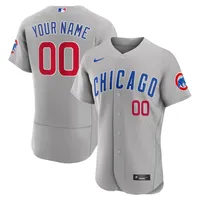 Lids Chicago Cubs Nike Road Authentic Custom Jersey - Gray