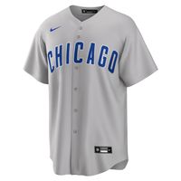 Men's Nike Gray Chicago Cubs Road Replica Team Jersey