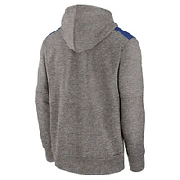 Men's Nike Heather Charcoal Chicago Cubs Authentic Collection Performance Pullover Hoodie