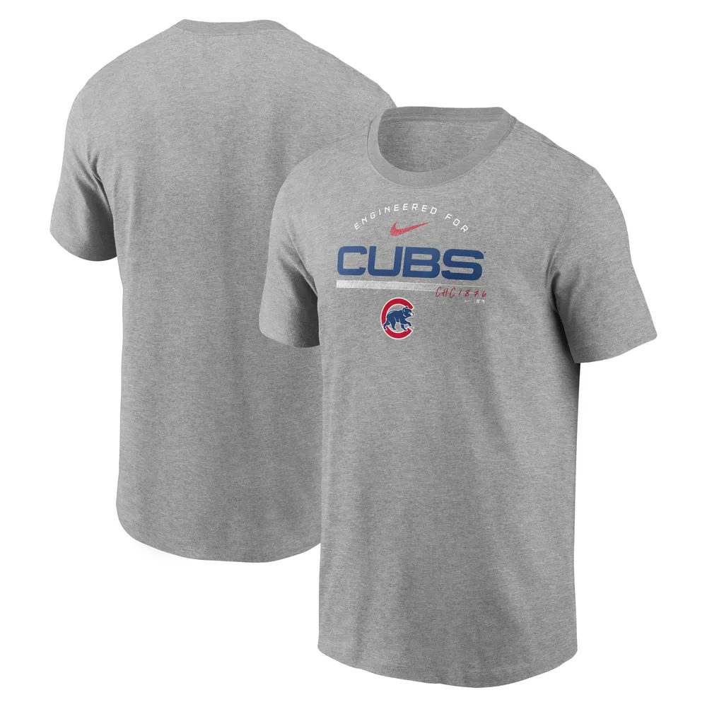 T-shirt Nike Chicago Cubs Team Engineered Performance gris chiné pour homme