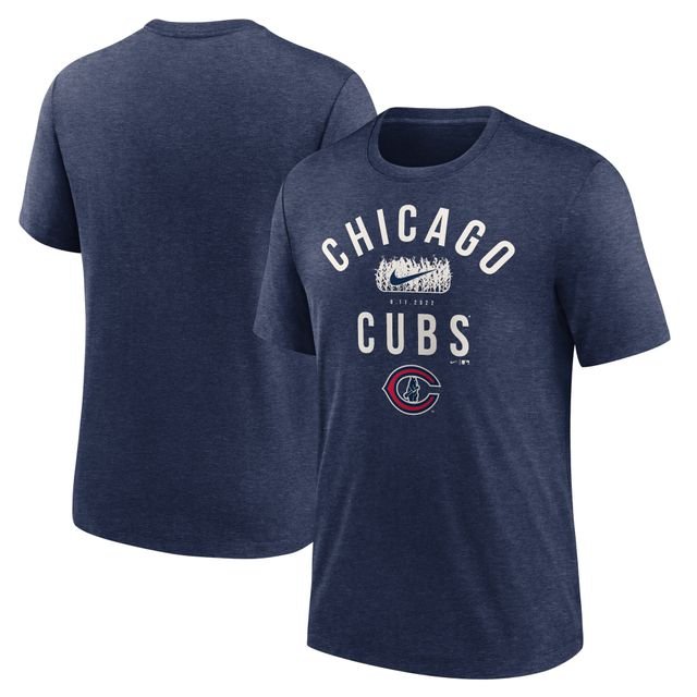 T-shirt tri-mélange Nike Heather Navy Chicago Cubs 2022 Field of Dreams Lockup pour homme