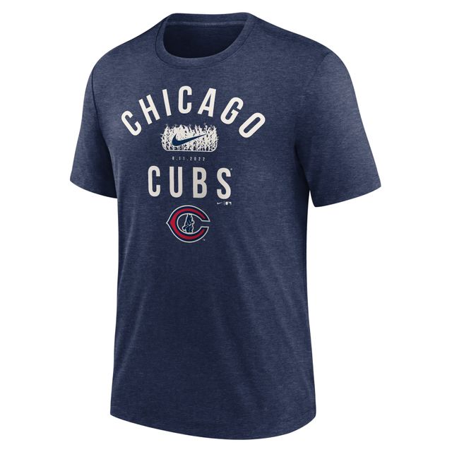 T-shirt tri-mélange Nike Heather Navy Chicago Cubs 2022 Field of Dreams Lockup pour homme