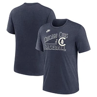 Men's Nike Heather Navy Chicago Cubs Local Hometown Tri-Blend T-Shirt