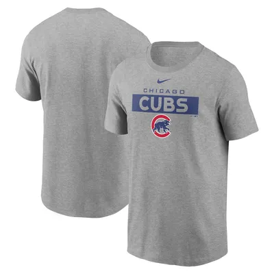 Men's Fanatics Branded Heathered Gray Chicago Cubs Number One Dad Team T-Shirt