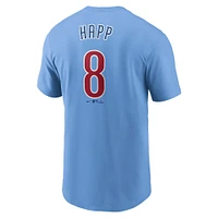 Men's Nike Ian Happ Baby Blue Chicago Cubs  Fuse Name & Number T-Shirt