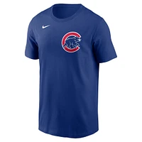 T-shirt Nike Kyle Tucker bleu pour homme avec nom et numéro Fuse des Chicago Cubs