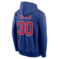 Men's Nike Kyle Tucker Blue Chicago Cubs Player Name & Number Pullover Hoodie