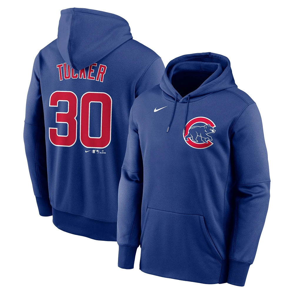 Men's Nike Kyle Tucker Blue Chicago Cubs Player Name & Number Pullover Hoodie