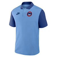 Polo Nike Performance Victory bleu clair/bleu royal pour homme, collection Cooperstown, Chicago Cubs