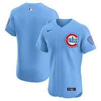 Maillot Nike bleu clair pour homme, 2e remplaçant élite des Chicago Cubs