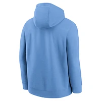 Men's Nike  Light Blue Chicago Cubs Authentic Collection Lockup Alternate Logo Performance Pullover Hoodie