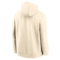 Men's Nike  Natural Chicago Cubs Cooperstown Collection Club Fleece Pullover Hoodie