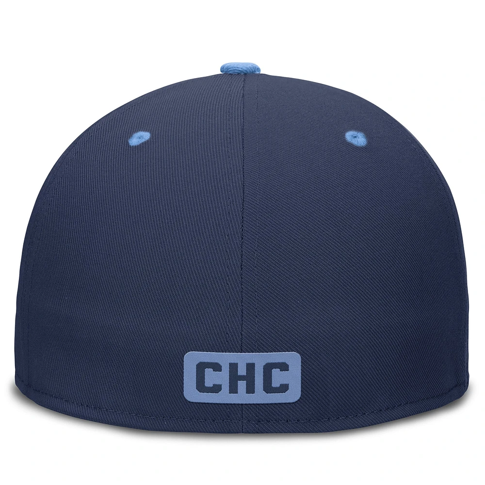 Casquette ajustée Nike Chicago Cubs City Connect True pour homme, bleu marine/bleu clair