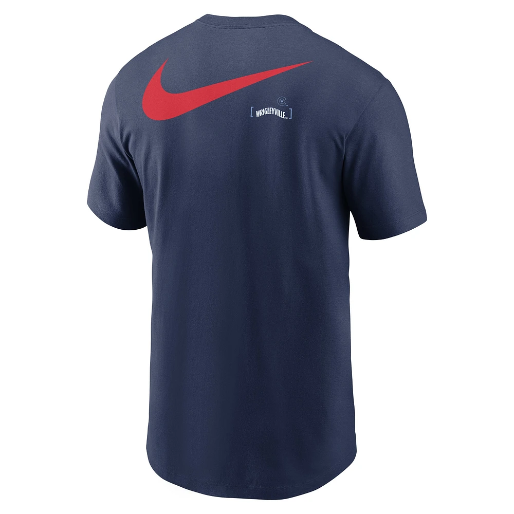 T-shirt Nike bleu marine Chicago Cubs 2-Hit Speed ​​City Connect pour homme