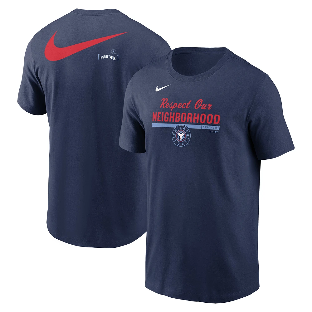 Men's Nike Navy Chicago Cubs 2-Hit Speed City Connect T-Shirt