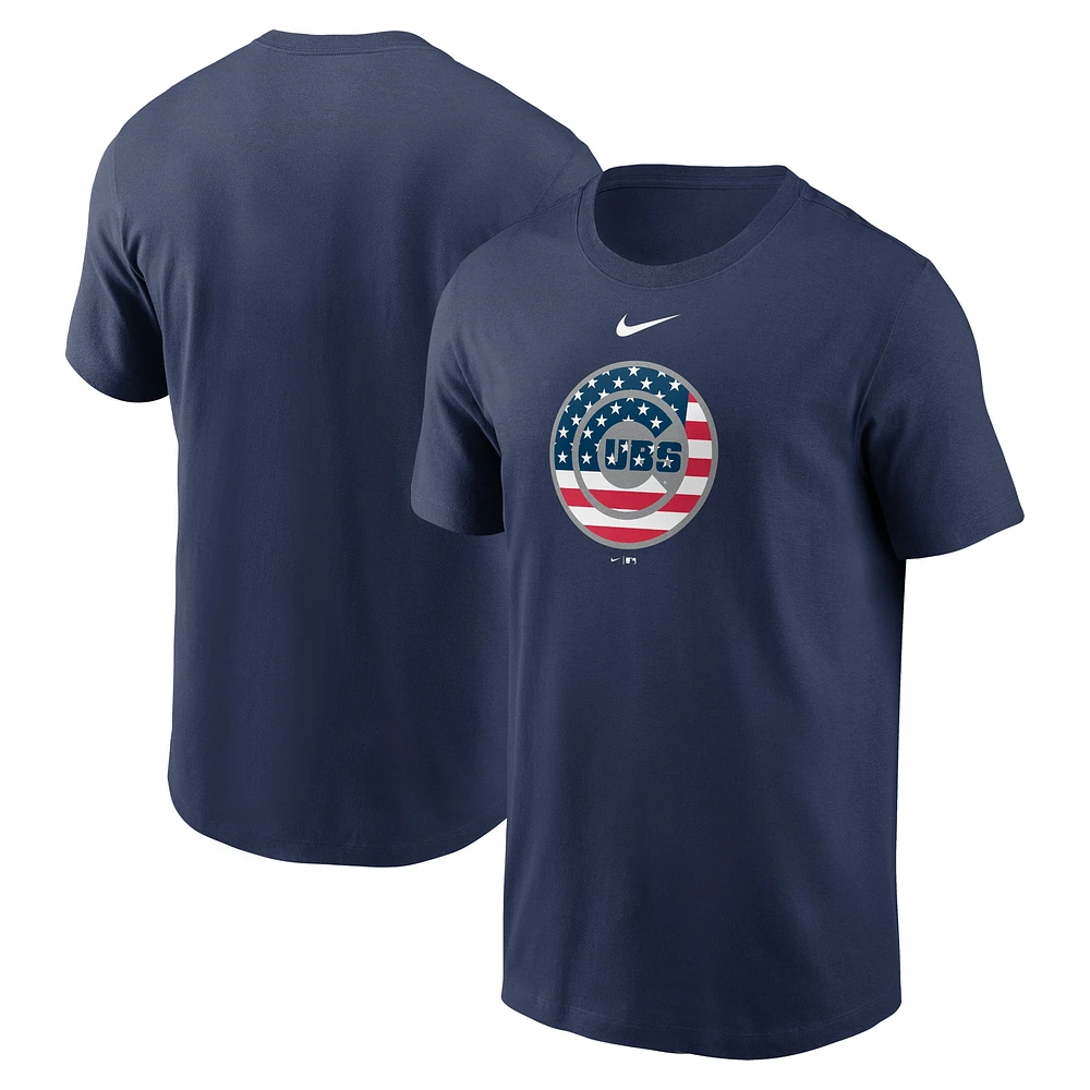 T-shirt Americana Nike pour hommes, bleu marine, Chicago Cubs