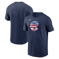 T-shirt Nike Americana bleu marine des Chicago Cubs pour homme