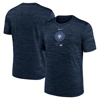 T-shirt Nike bleu marine Chicago Cubs Authentic Collection City Connect Velocity Performance pour homme