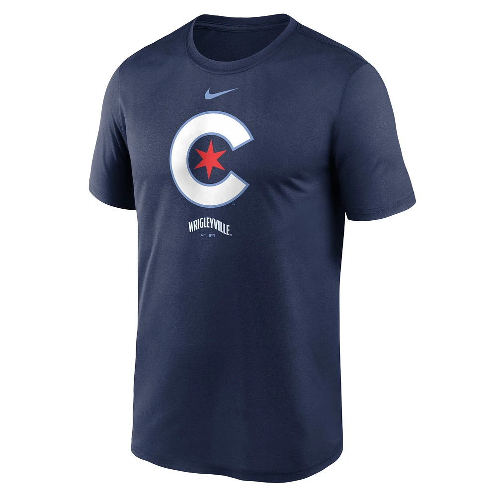 T-shirt à logo Chicago Cubs City Connect Nike bleu marine pour homme