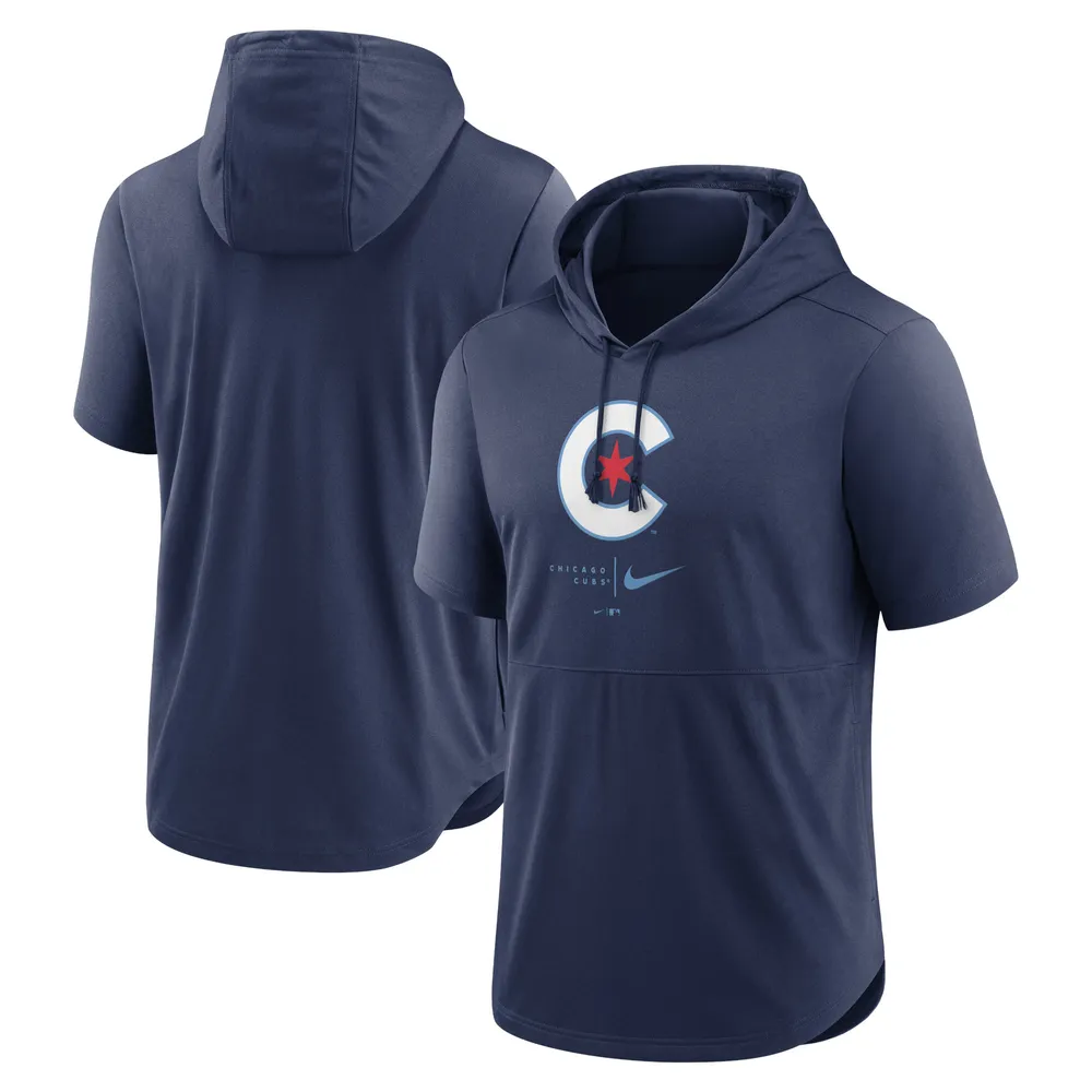 Nike Men's Nike Navy Chicago Cubs City Connect Performance Short Sleeve  Pullover Hoodie