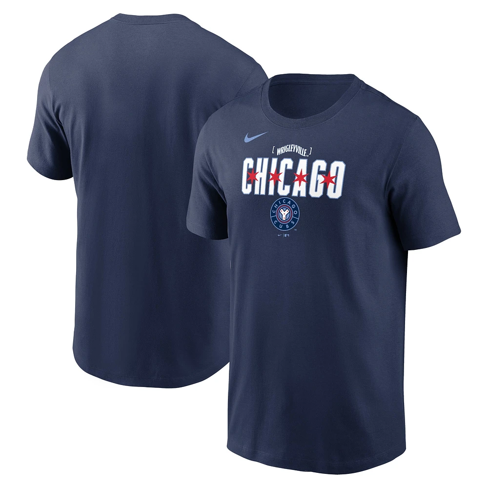 T-shirt Nike bleu marine Chicago Cubs City Connect pour homme