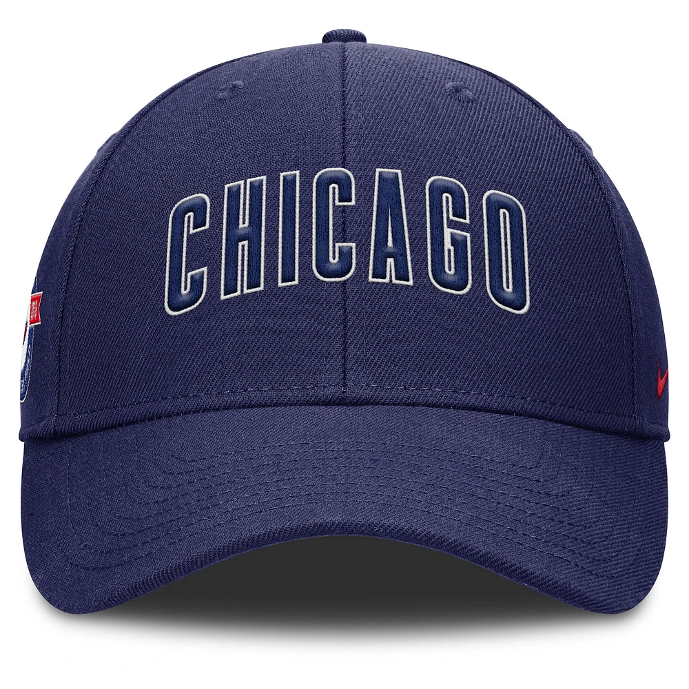 Casquette ajustable Nike Rise Gaberdine pour homme, bleu marine