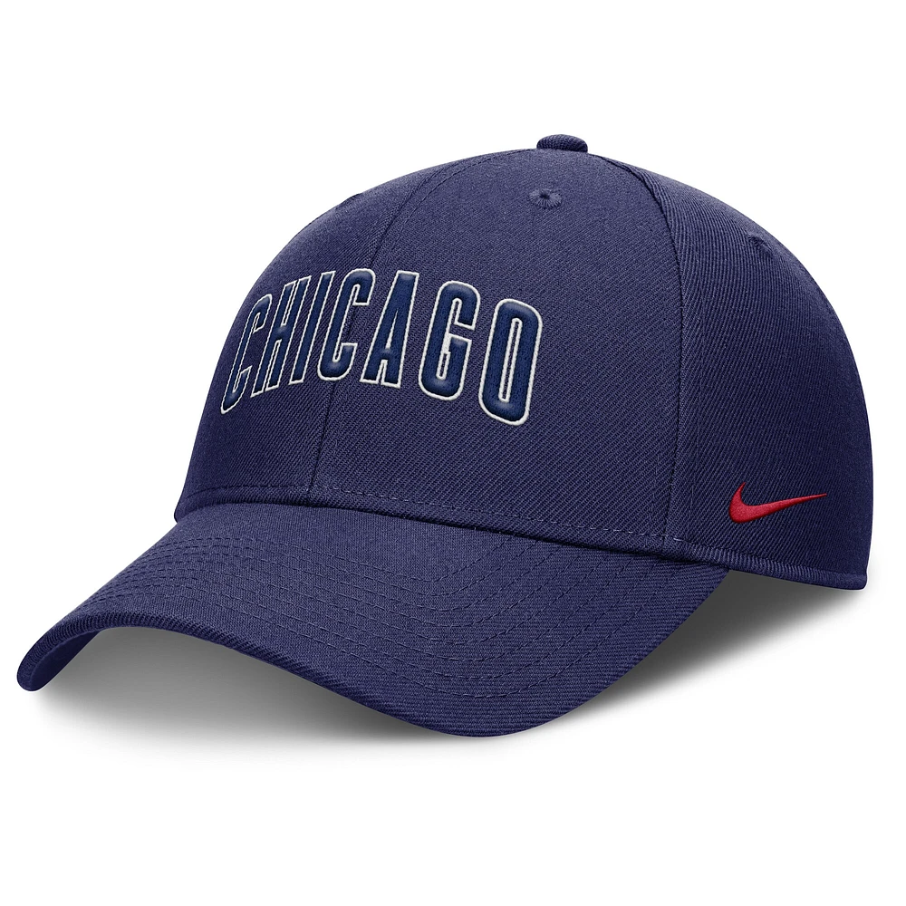 Casquette ajustable Nike Rise Gaberdine pour homme, bleu marine