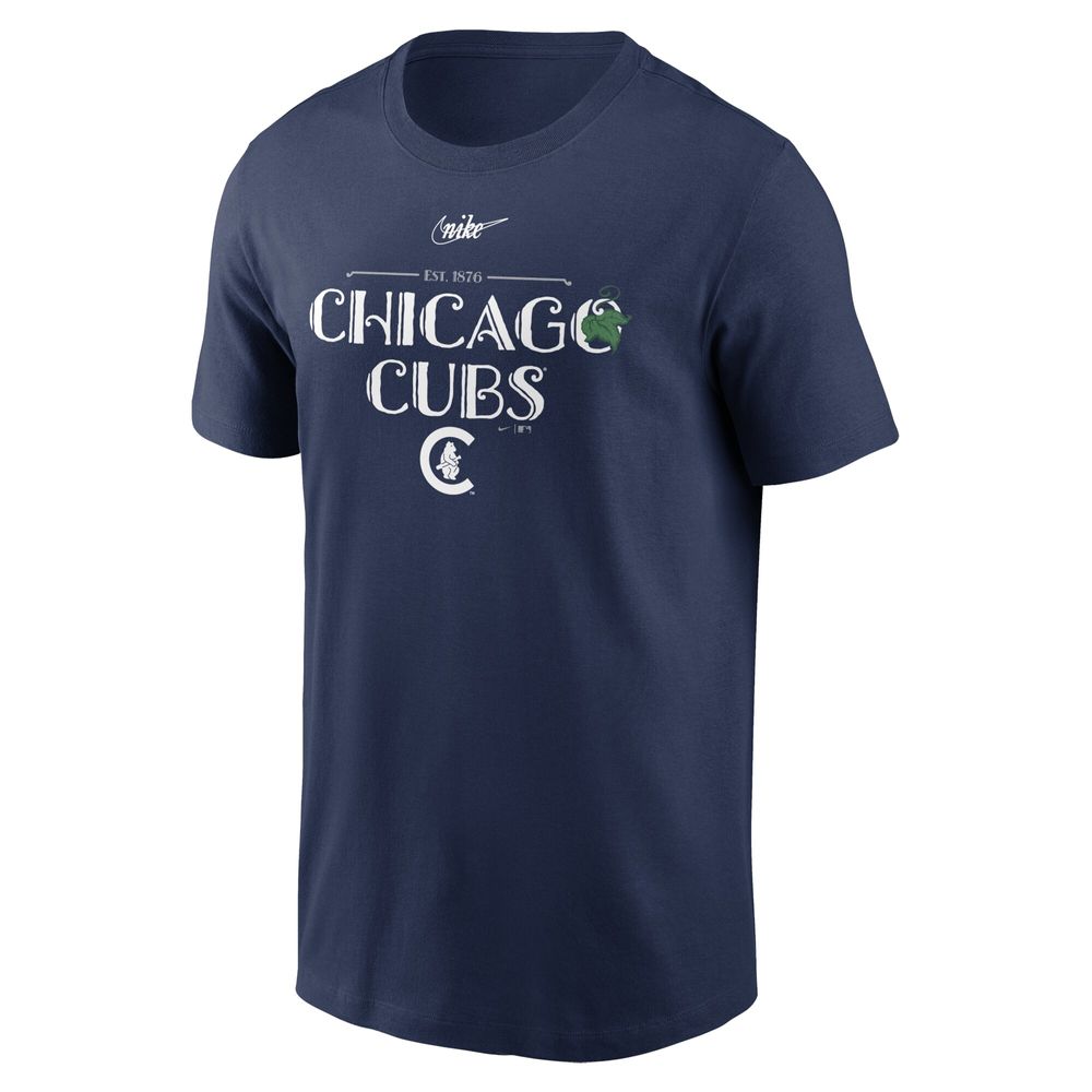 Men's Nike Navy Chicago Cubs Wordmark Local Team T-Shirt