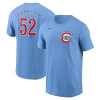 Men's Nike Pete Crow-Armstrong Baby Blue Chicago Cubs  Fuse Name & Number T-Shirt