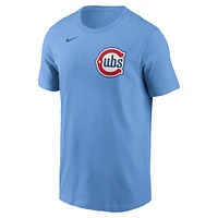 Men's Nike Pete Crow-Armstrong Baby Blue Chicago Cubs  Fuse Name & Number T-Shirt