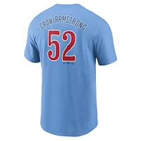 Men's Nike Pete Crow-Armstrong Baby Blue Chicago Cubs  Fuse Name & Number T-Shirt