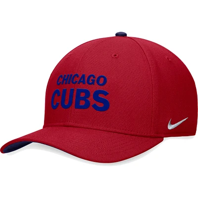 Casquette Nike Performance Flex Classic99 Swoosh Chicago Cubs rouge pour homme