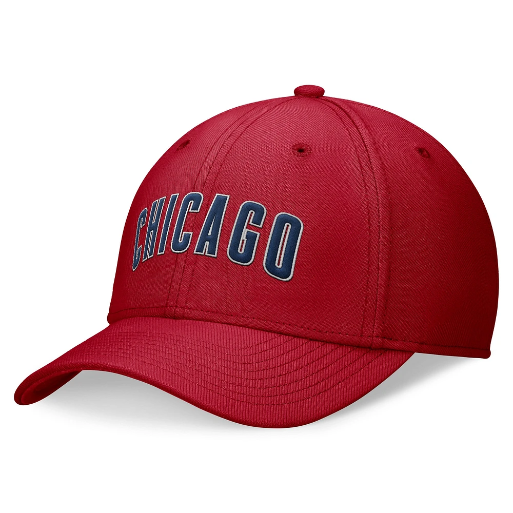 Casquette Nike Performance Flex rouge Chicago Cubs pour homme