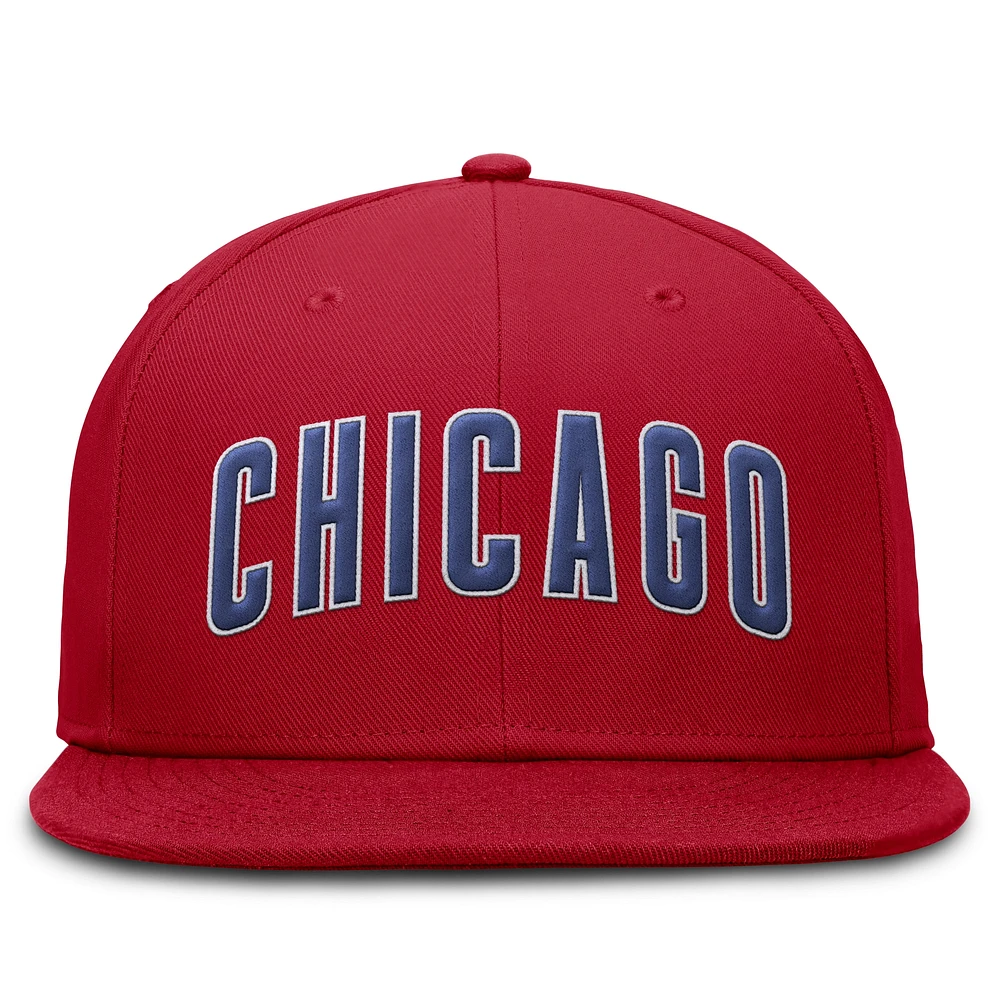 Men's Nike Red Chicago Cubs True Performance Fitted Hat