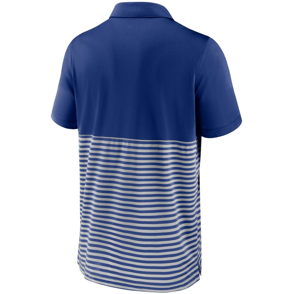 Men's Nike Royal/Gray Chicago Cubs Home Plate Striped Polo