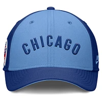 Casquette Nike Performance Flex Rise Swoosh pour homme Chicago Cubs bleu royal/bleu clair