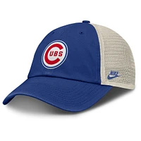 Casquette ajustable Nike Royal/Natural Chicago Cubs Cooperstown Collection Club Trucker pour homme
