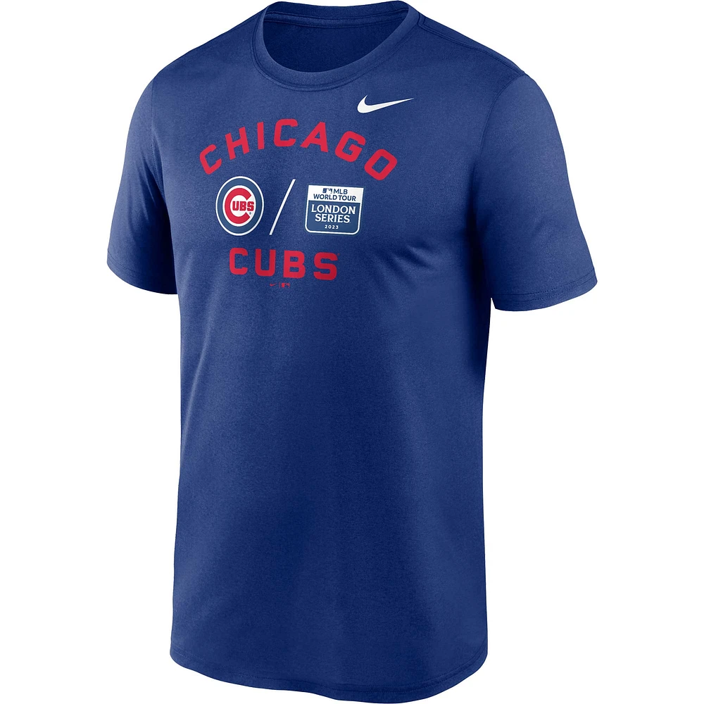 Men's Nike Royal Chicago Cubs 2023 MLB World Tour: London Series Legend Performance T-Shirt