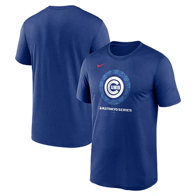Men's Nike Royal Chicago Cubs 2025 MLB World Tour: Tokyo Series Legend Logo Performance T-Shirt