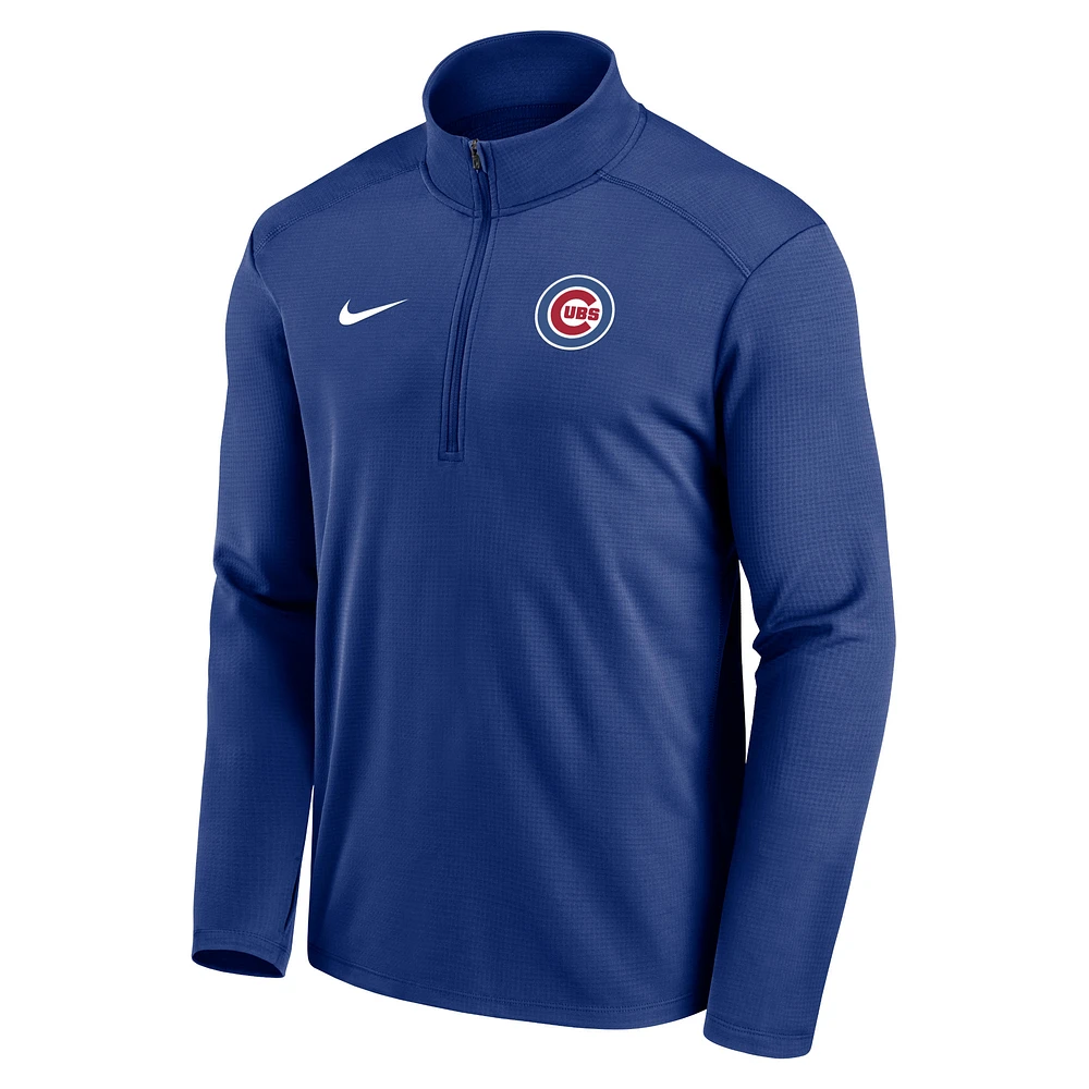 Men's Nike Royal Chicago Cubs Agility Pacer Lightweight Performance Half-Zip Top