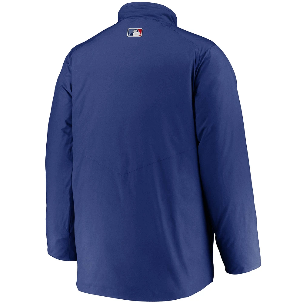 Veste entièrement zippée Nike Royal Chicago Cubs Authentic Collection Dugout pour homme