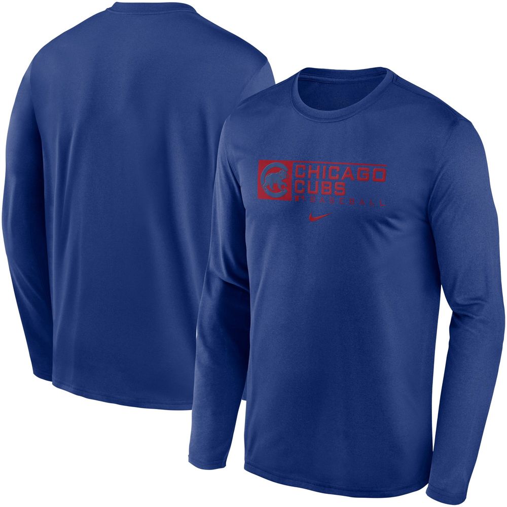 Men's Nike Royal Chicago Cubs Authentic Collection Legend Performance - Long Sleeve T-Shirt