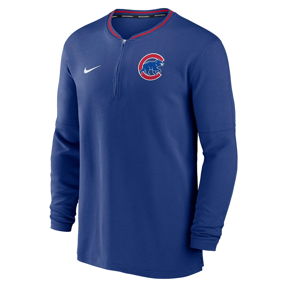 Men's Nike Royal Chicago Cubs Authentic Collection Performance Half-Zip Top