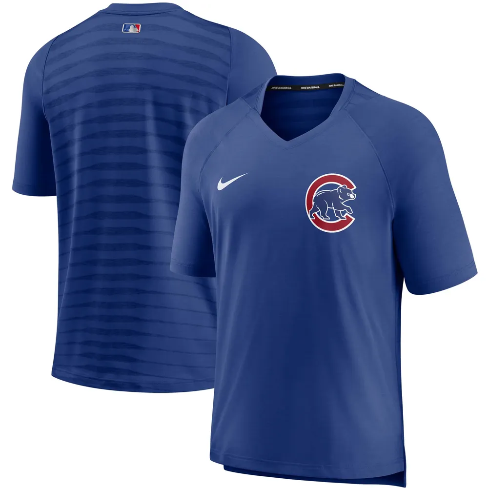 T-shirt à col en V Nike Royal Chicago Cubs Authentic Collection pour homme