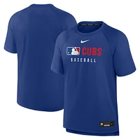 Men's Nike Royal Chicago Cubs Authentic Collection Pregame Raglan Performance T-Shirt