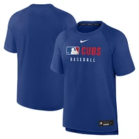Men's Nike Royal Chicago Cubs Authentic Collection Pregame Raglan Performance T-Shirt