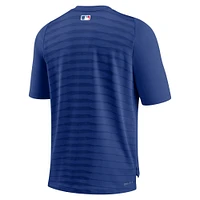 T-shirt à encolure en V pour homme Nike Royal Chicago Cubs Authentic Collection Pregame Raglan Performance