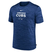 T-shirt Nike Royal Chicago Cubs Authentic Collection Velocity Performance pour homme